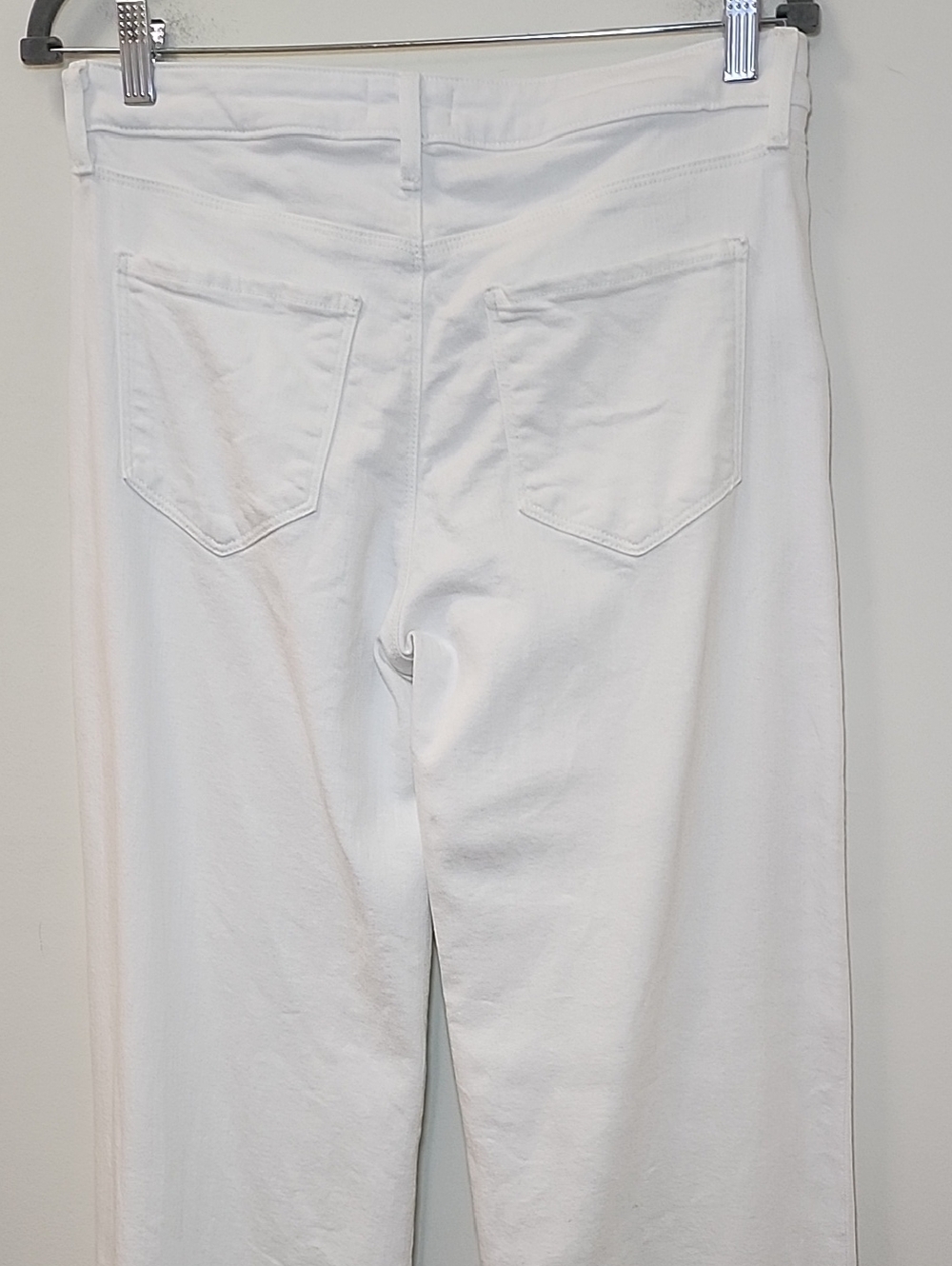 L'AGENCE Strechy  wide-leg High-Rise blanc white jeans RN# 126654 Size 28 - Picture 14 of 16